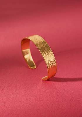 Gold Plated Wide Cuff Bracelet